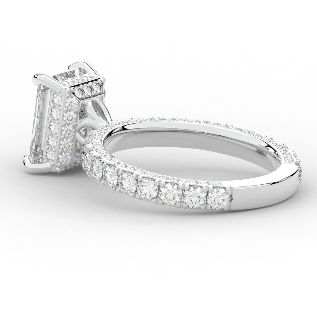 3.00CT.TW RADIANT LAB DIAMOND ENGAGEMENT RING - Nazarelle
