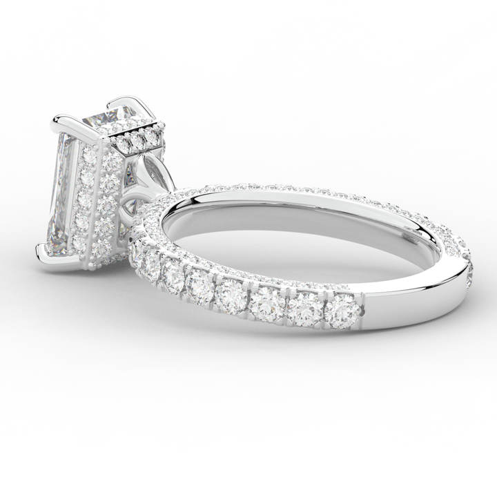 3.00CT.TW RADIANT LAB DIAMOND ENGAGEMENT RING - Nazarelle