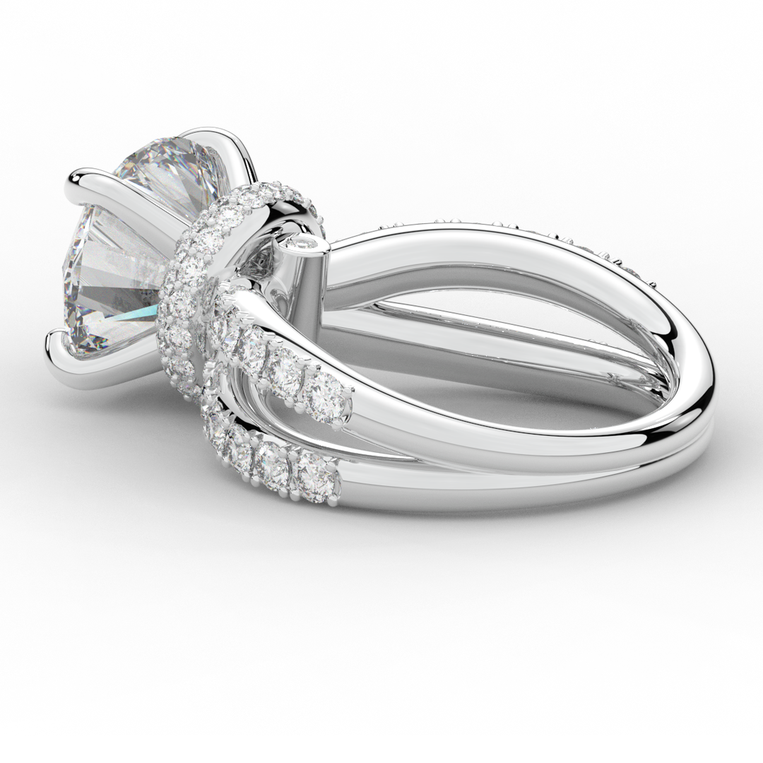 6.25CT.TW ROUND LAB DIAMOND ENGAGEMENT RING - Nazarelle