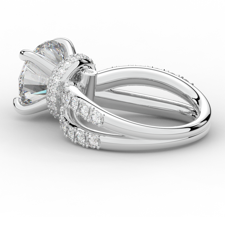 6.25CT.TW ROUND LAB DIAMOND ENGAGEMENT RING - Nazarelle