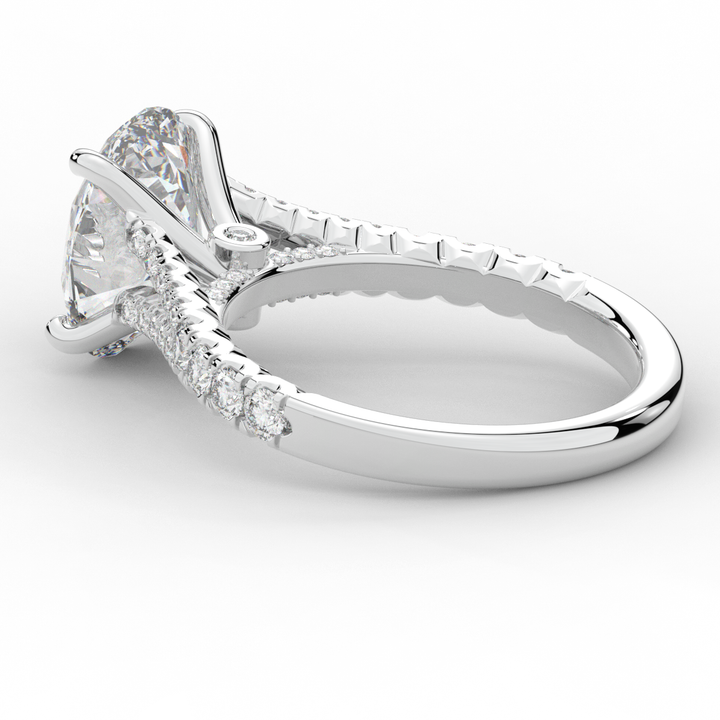 3.45CT.TW OVAL LAB DIAMOND ENGAGEMENT RING - Nazarelle