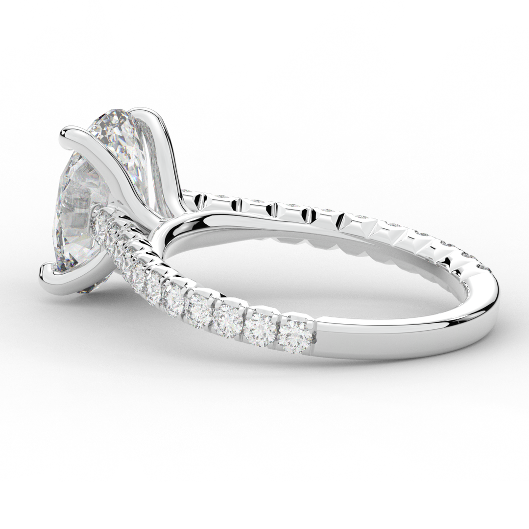 2.40CT.TW OVAL LAB DIAMOND ENGAGEMENT RING - Nazarelle