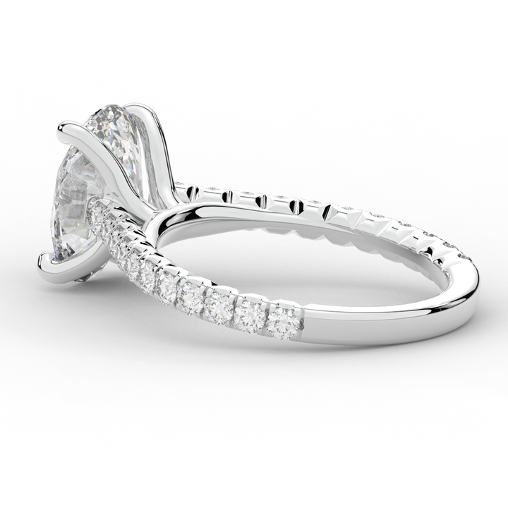 2.40CT.TW OVAL LAB DIAMOND ENGAGEMENT RING - Nazarelle