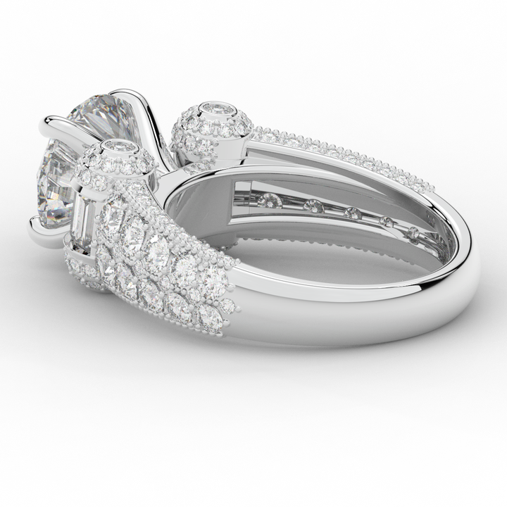 4.75CT.TW ROUND LAB DIAMOND ENGAGEMENT RING - Nazarelle