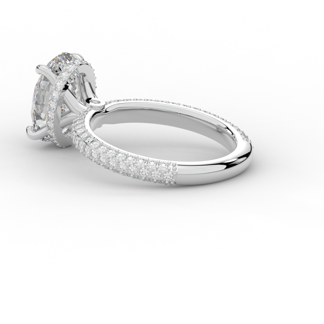 3.60CT.TW OVAL LAB DIAMOND SOLITAIRE ENGAGEMENT RING - Nazarelle