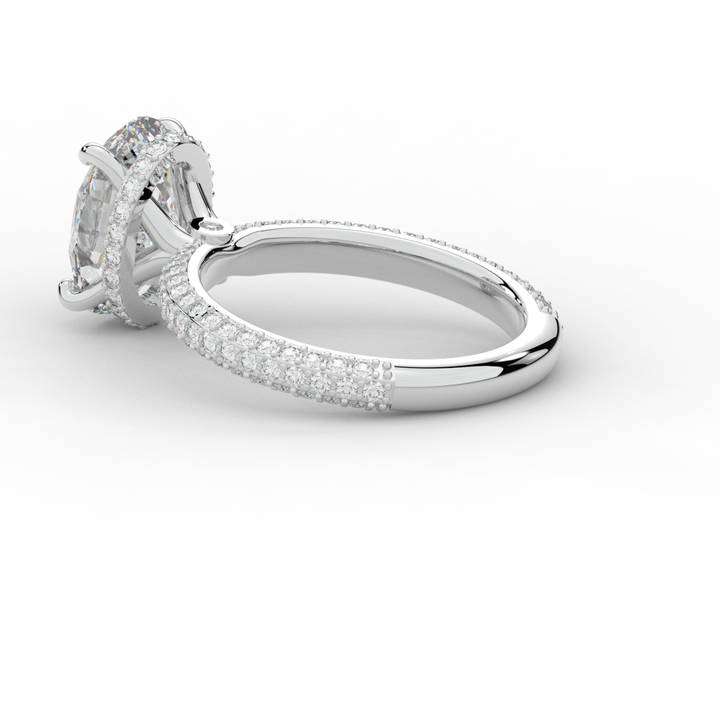3.60CT.TW OVAL LAB DIAMOND SOLITAIRE ENGAGEMENT RING - Nazarelle