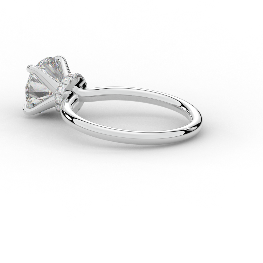 2.05CT.TW ROUND LAB DIAMOND SOLITAIRE ENGAGEMENT RING - Nazarelle