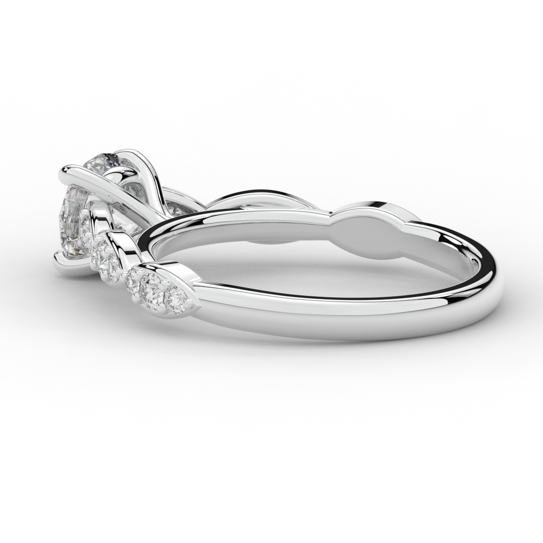1.20CT.TW ROUND LAB DIAMOND SOLITAIRE ENGAGEMENT RING - Nazarelle