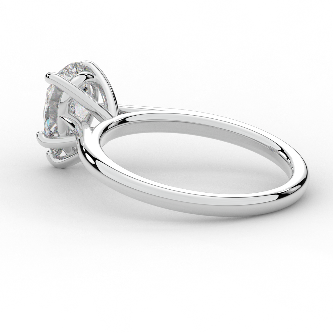 1.00CT PEAR LAB DIAMOND SOLITAIRE ENGAGEMENT RING - Nazarelle