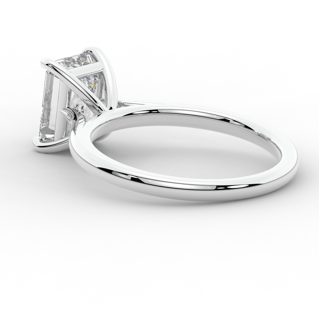 2.00CT EMERALD CUT LAB DIAMOND SOLITAIRE ENGAGEMENT RING - Nazarelle