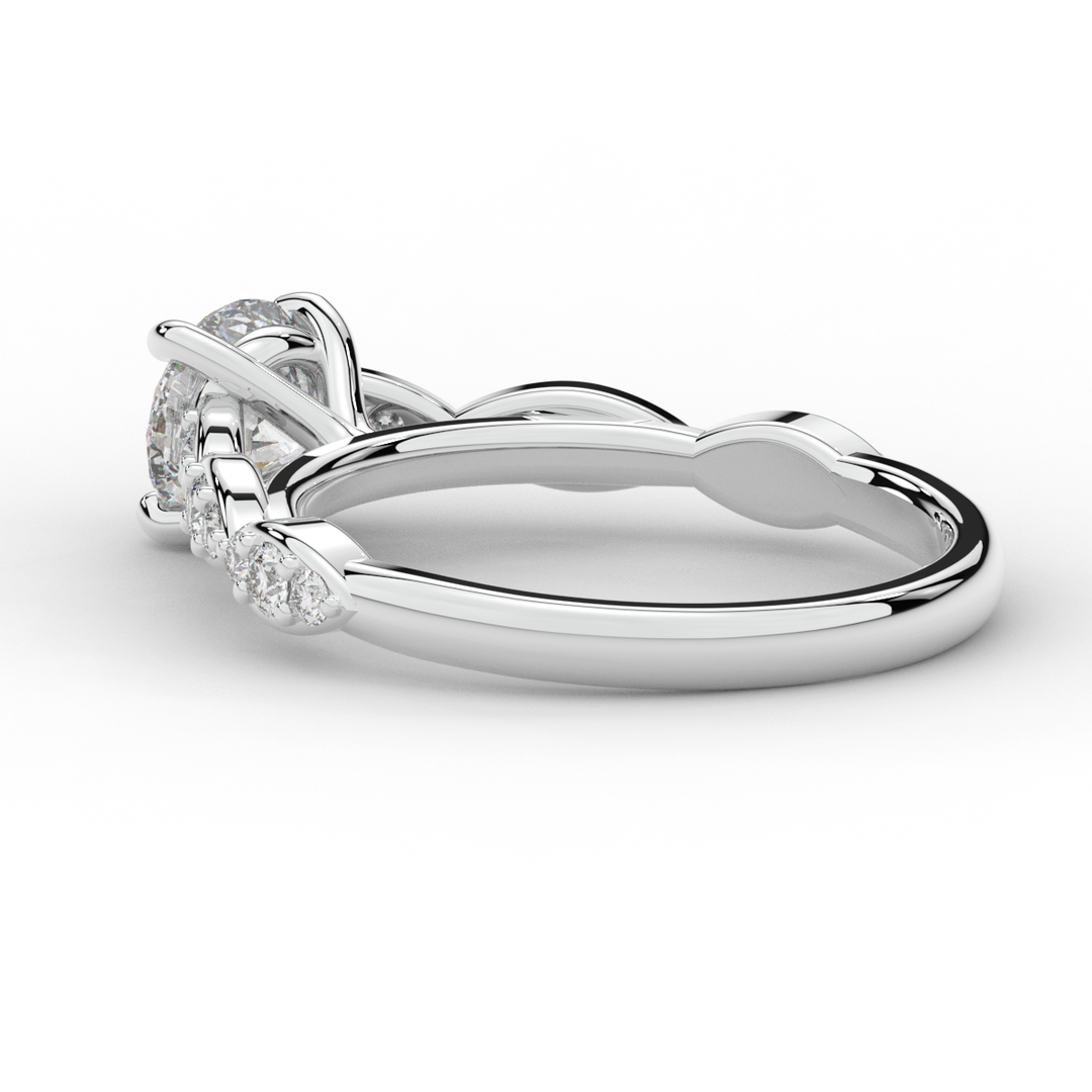 1.20CT.TW ROUND LAB DIAMOND SOLITAIRE ENGAGEMENT RING - Nazarelle