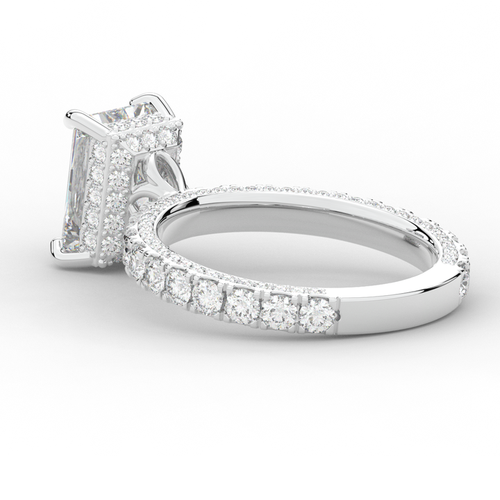 3.00CT.TW RADIANT LAB DIAMOND ENGAGEMENT RING - Nazarelle