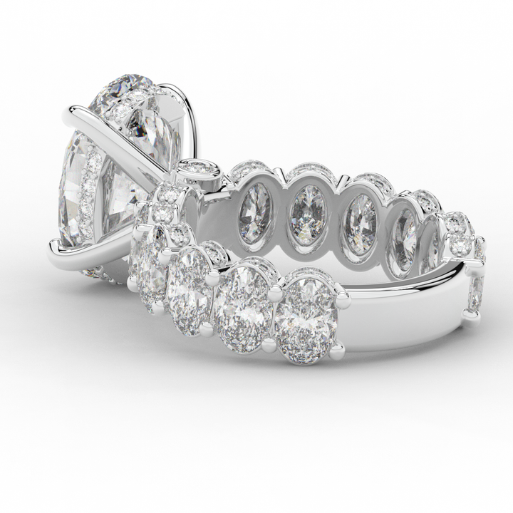 10.90CT.TW OVAL LAB DIAMOND SOLITAIRE ENGAGEMENT RING - Nazarelle