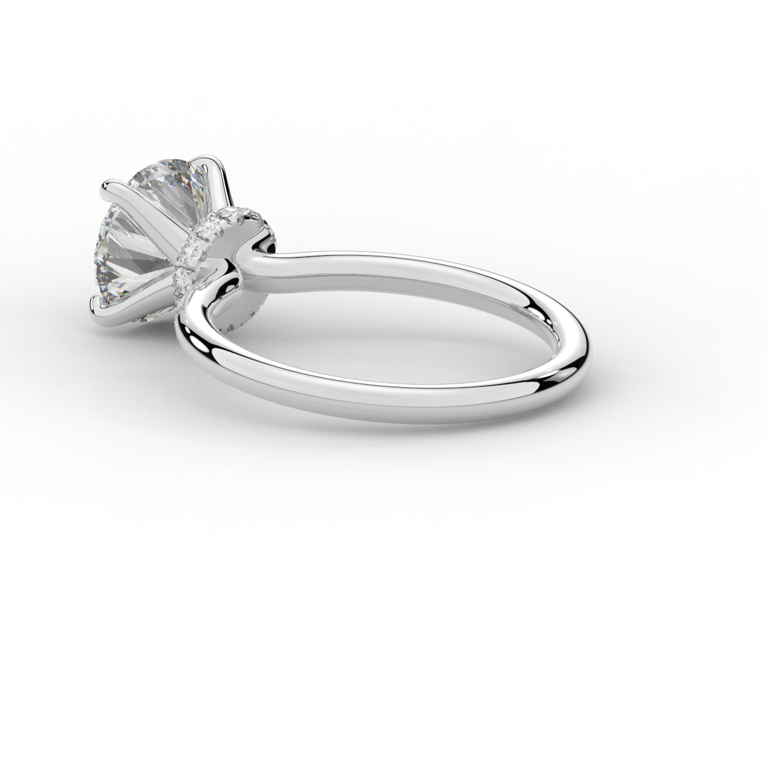 2.05CT.TW ROUND LAB DIAMOND SOLITAIRE ENGAGEMENT RING - Nazarelle