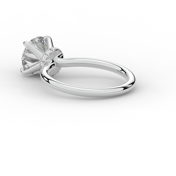 2.05CT.TW ROUND LAB DIAMOND SOLITAIRE ENGAGEMENT RING - Nazarelle