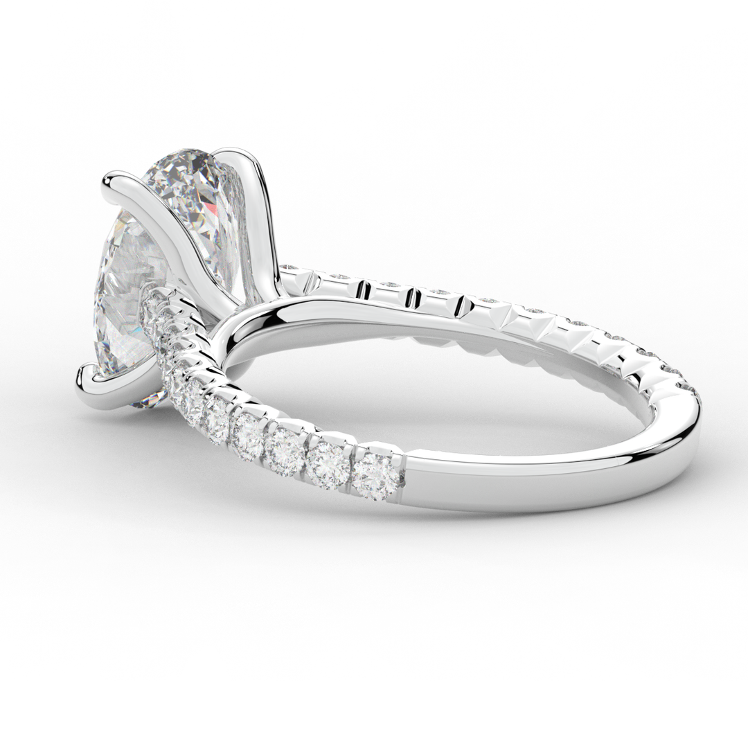 2.40CT.TW OVAL LAB DIAMOND ENGAGEMENT RING - Nazarelle