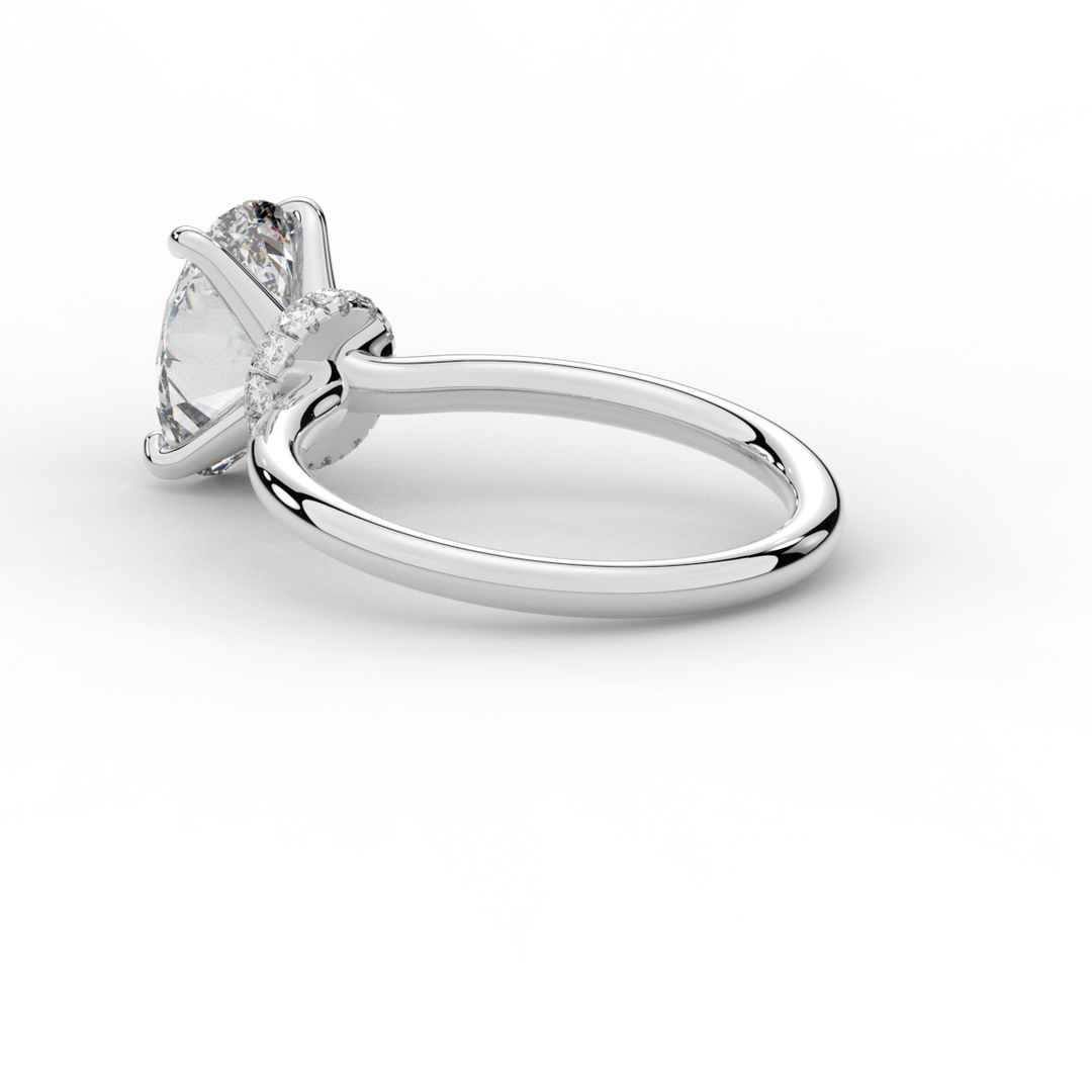 2.05CT.TW OVAL LAB DIAMOND SOLITAIRE ENGAGEMENT RING - Nazarelle