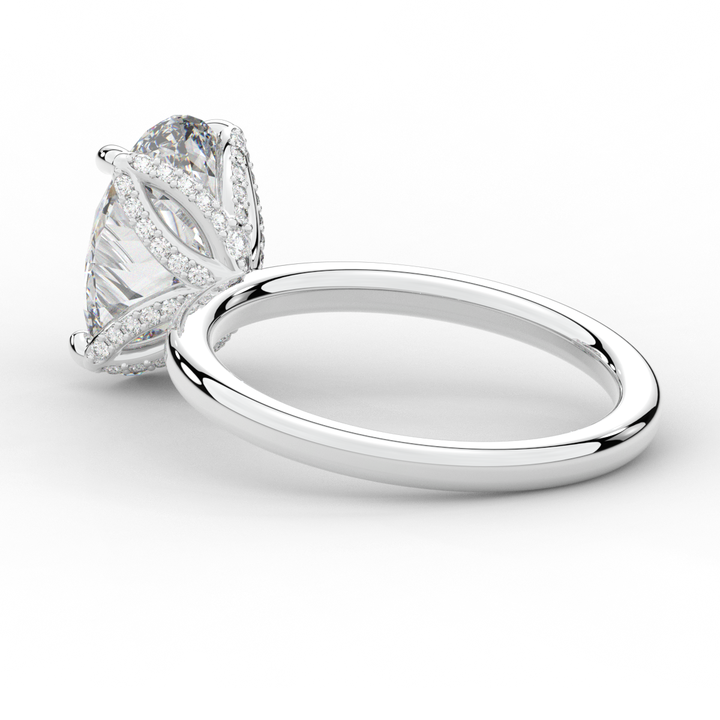 3.10CT.TW OVAL LAB DIAMOND ENGAGEMENT RING - Nazarelle