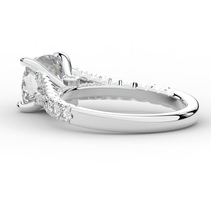 2.45CT.TW CUSHION LAB DIAMOND ENGAGEMENT RING - Nazarelle