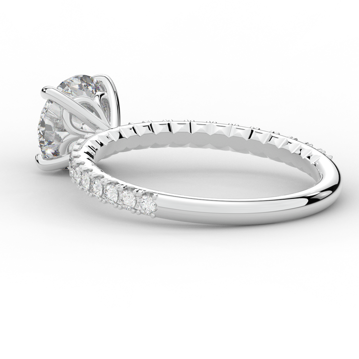 1.75CT.TW ROUND LAB DIAMOND SOLITAIRE ENGAGEMENT RING - Nazarelle