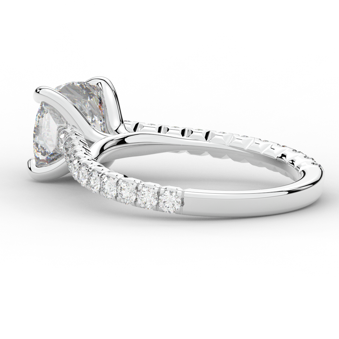 2.40CT.TW CUSHION LAB DIAMOND ENGAGEMENT RING - Nazarelle