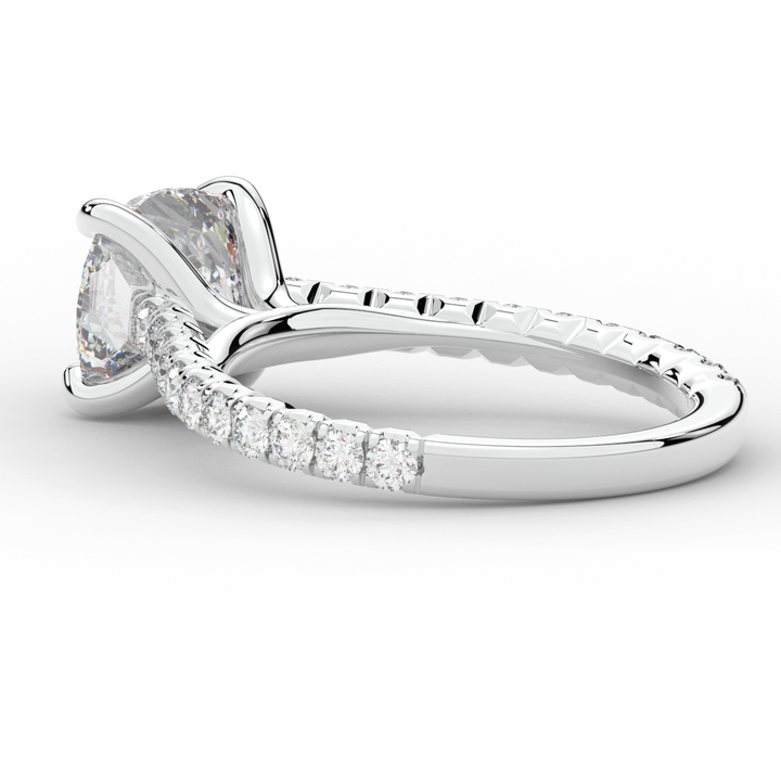 2.40CT.TW CUSHION LAB DIAMOND ENGAGEMENT RING - Nazarelle