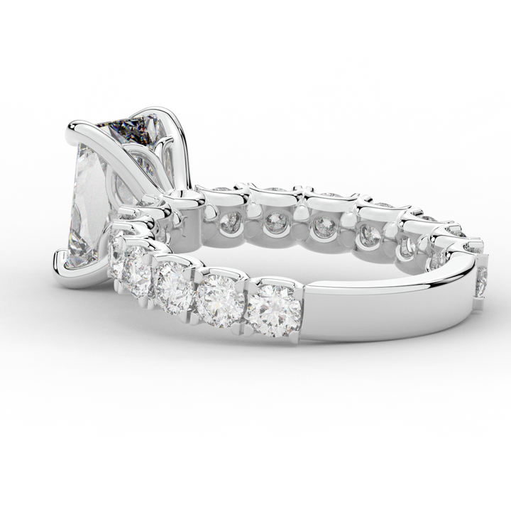 4.35CT.TW RADIANT LAB DIAMOND ENGAGEMENT RING - Nazarelle