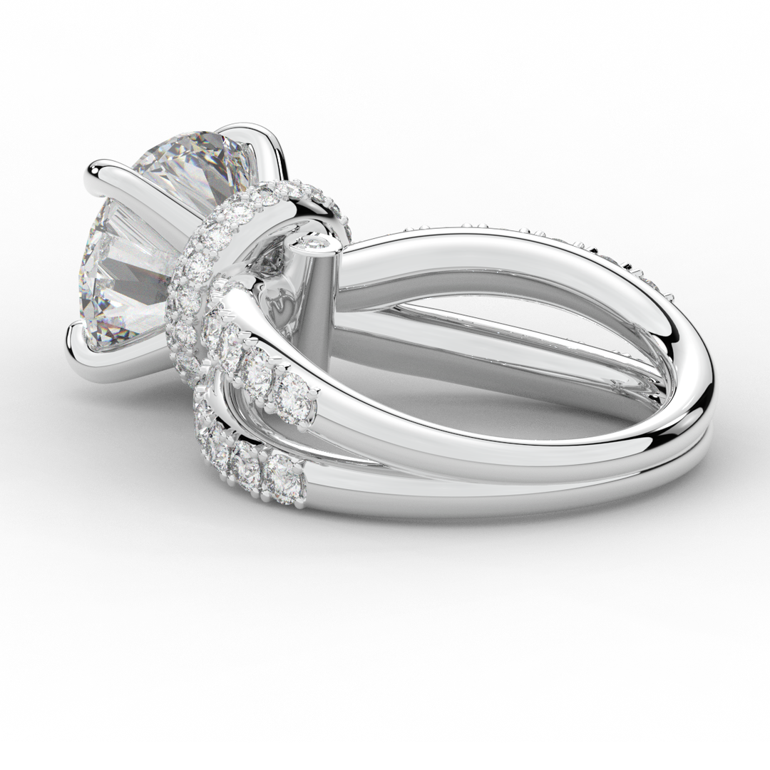 6.25CT.TW ROUND LAB DIAMOND ENGAGEMENT RING - Nazarelle
