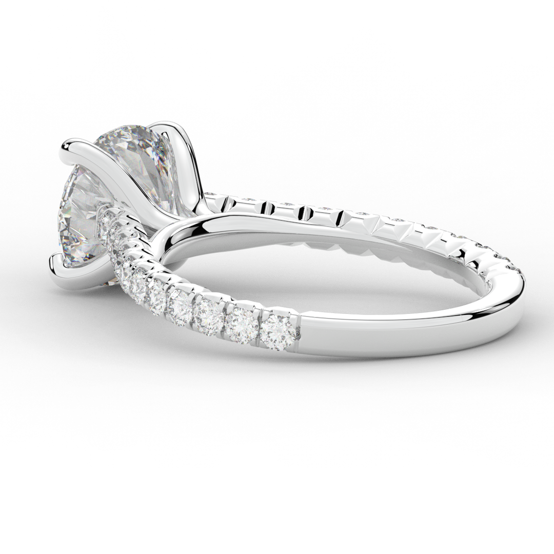 2.40CT.TW ROUND LAB DIAMOND ENGAGEMENT RING - Nazarelle