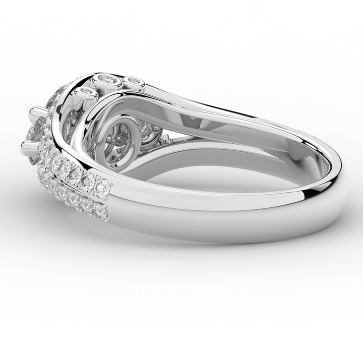 1.90CT.TW ROUND LAB DIAMOND THREE STONE ENGAGEMENT RING - Nazarelle