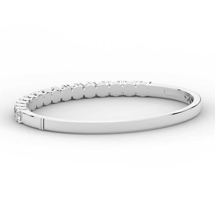 4.70CT.TW ROUND LAB DIAMOND BANGLE - Nazarelle