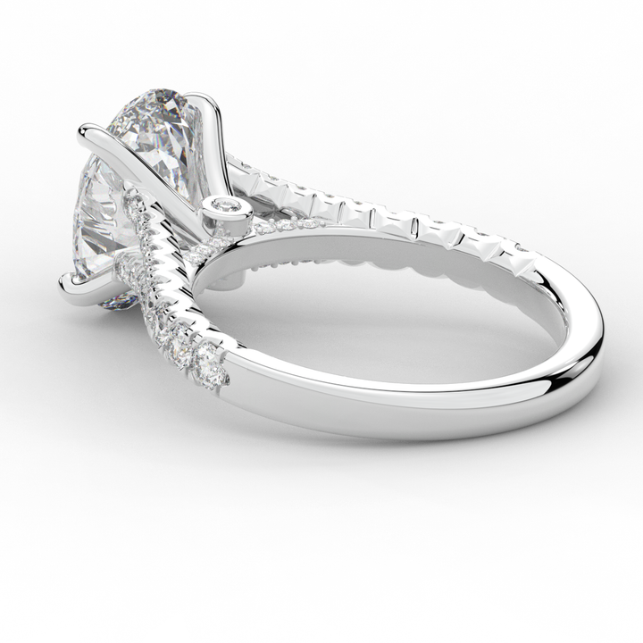 3.45CT.TW OVAL LAB DIAMOND ENGAGEMENT RING - Nazarelle