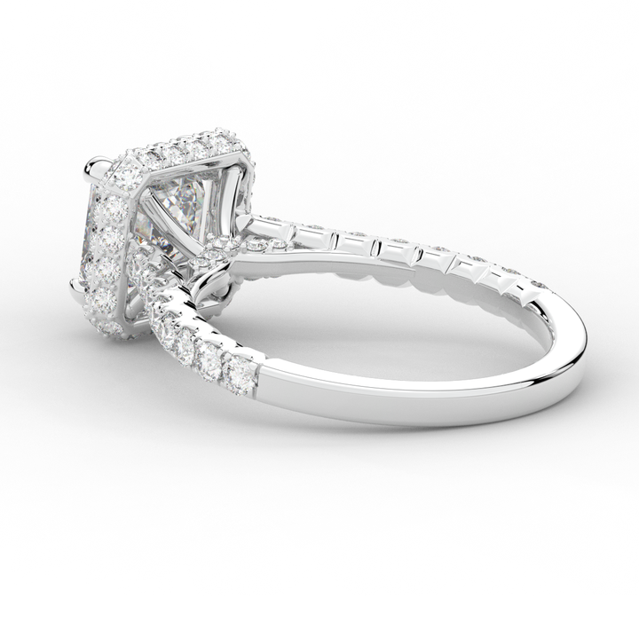 2.75CT.TW ASSCHER LAB DIAMOND HALO ENGAGEMENT RING - Nazarelle