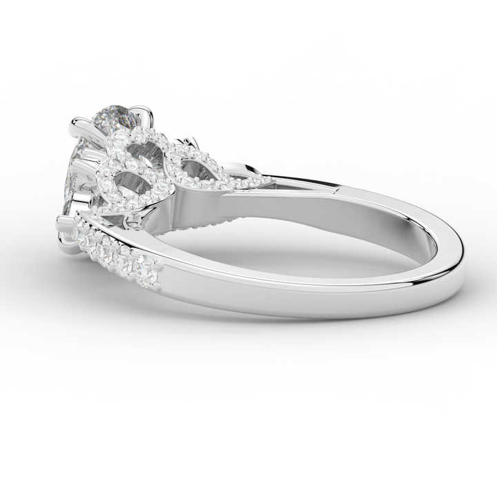 1.35CT.TW OVAL LAB DIAMOND ENGAGEMENT RING - Nazarelle
