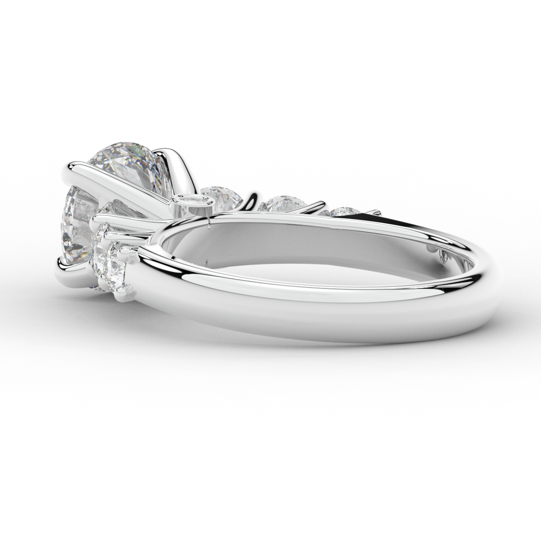 3.00CT.TW ROUND LAB DIAMOND  ENGAGEMENT RING - Nazarelle