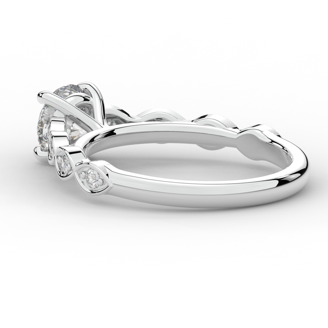 1.15CT.TW ROUND LAB DIAMOND SOLITAIRE ENGAGEMENT RING - Nazarelle