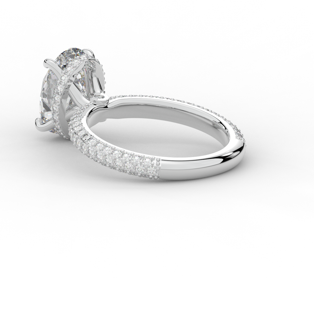3.60CT.TW OVAL LAB DIAMOND SOLITAIRE ENGAGEMENT RING - Nazarelle