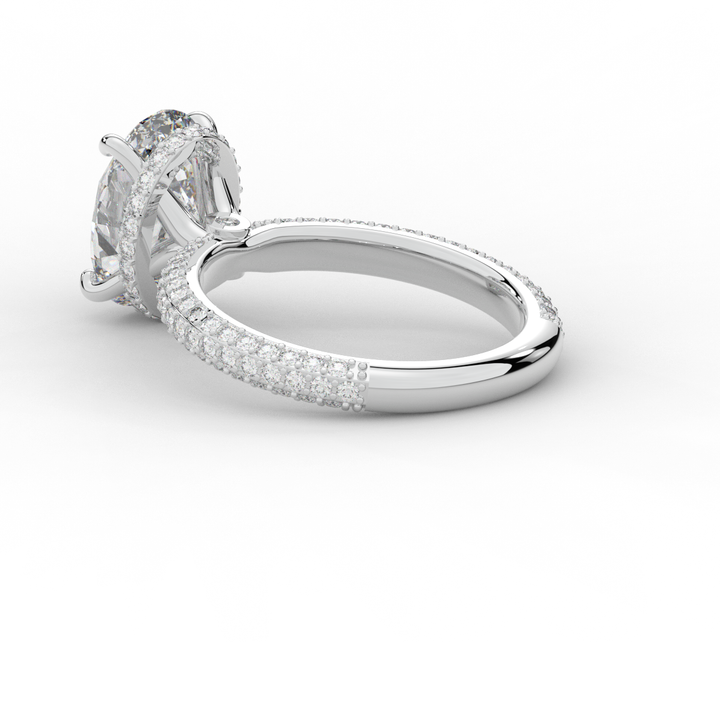 3.60CT.TW OVAL LAB DIAMOND SOLITAIRE ENGAGEMENT RING - Nazarelle