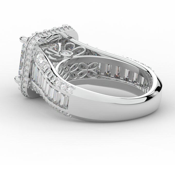 6.10CT.TW ASCHER LAB DIAMOND HALO ENGAGEMENT RING - Nazarelle