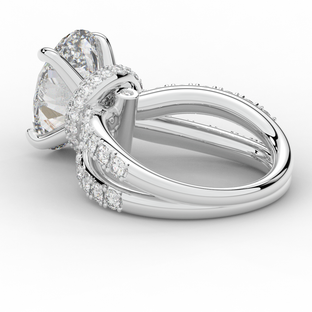 6.25CT.TW OVAL LAB DIAMOND ENGAGEMENT RING