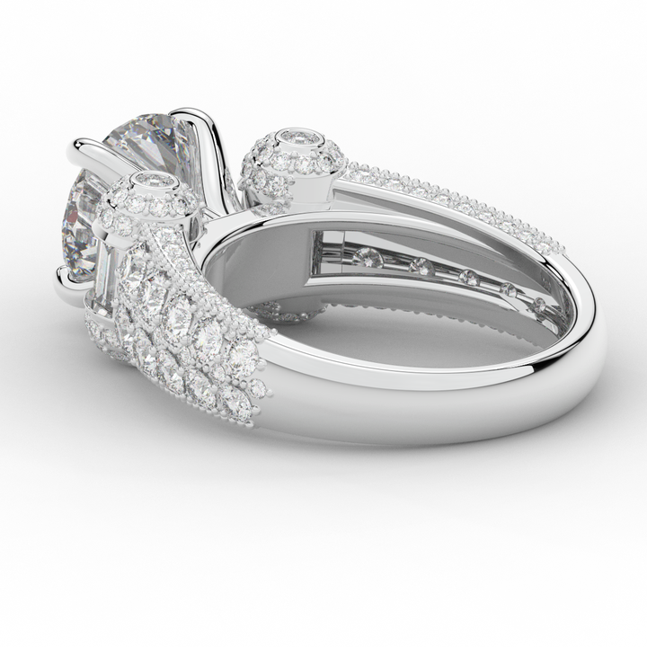 4.75CT.TW ROUND LAB DIAMOND ENGAGEMENT RING - Nazarelle