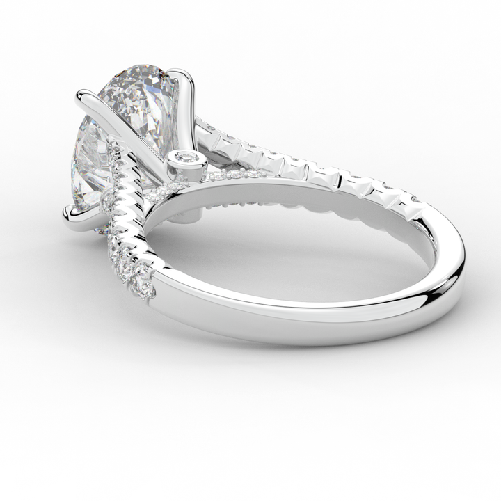 3.45CT.TW OVAL LAB DIAMOND ENGAGEMENT RING - Nazarelle