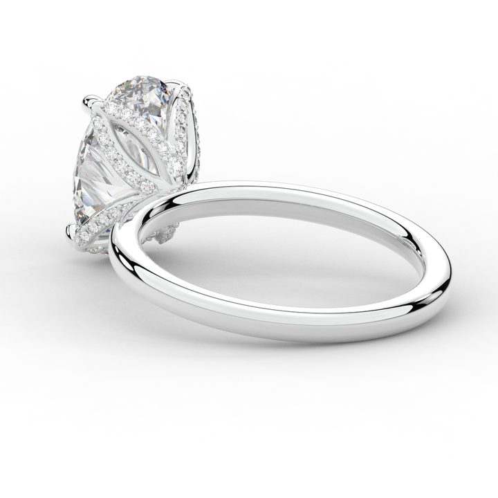 3.10CT.TW OVAL LAB DIAMOND ENGAGEMENT RING - Nazarelle