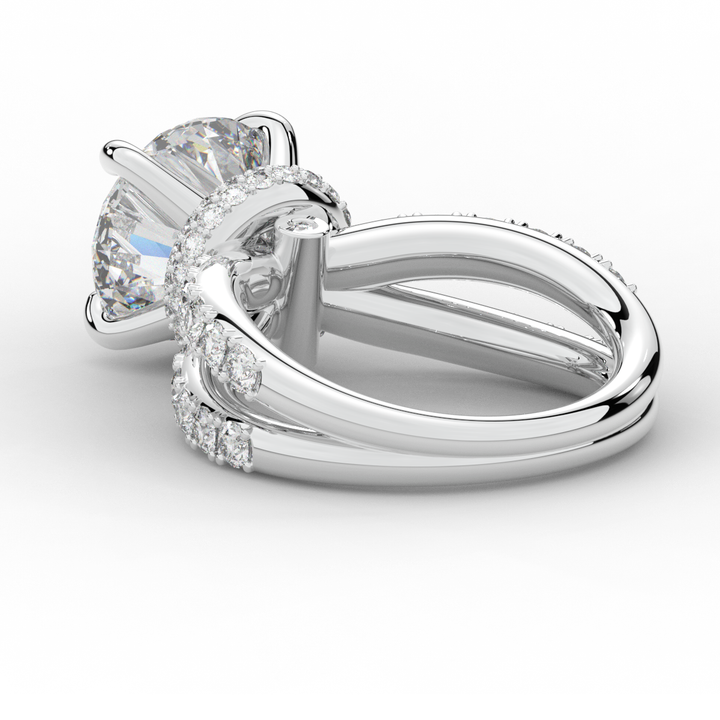 6.25CT.TW ROUND LAB DIAMOND ENGAGEMENT RING - Nazarelle