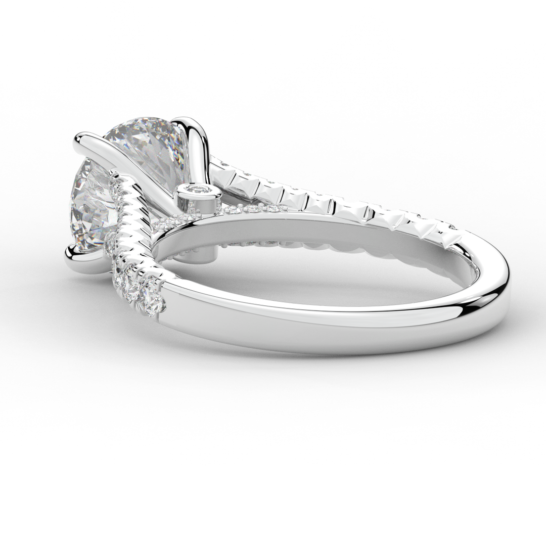 2.45CT.TW ROUND LAB DIAMOND ENGAGEMENT RING - Nazarelle