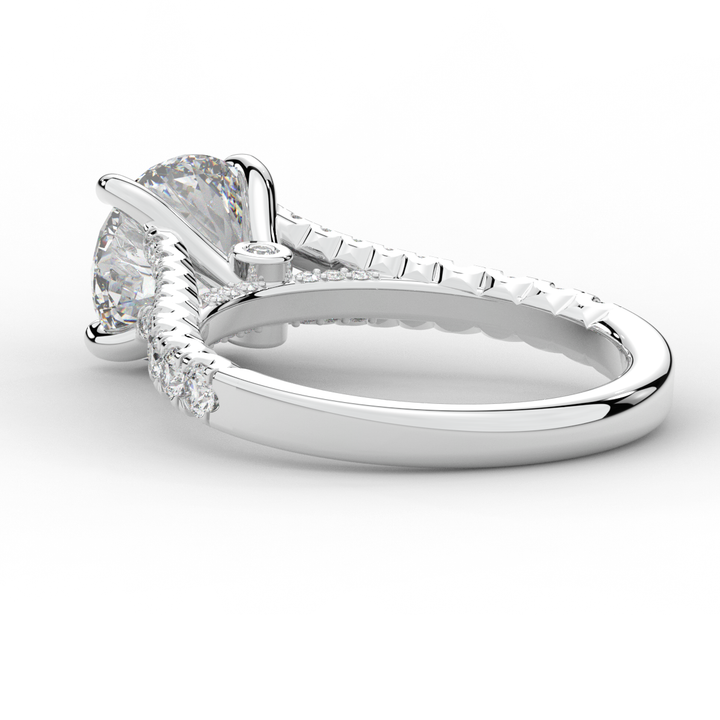 2.45CT.TW ROUND LAB DIAMOND ENGAGEMENT RING - Nazarelle
