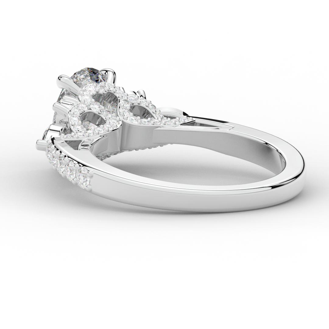 1.35CT.TW OVAL LAB DIAMOND ENGAGEMENT RING - Nazarelle