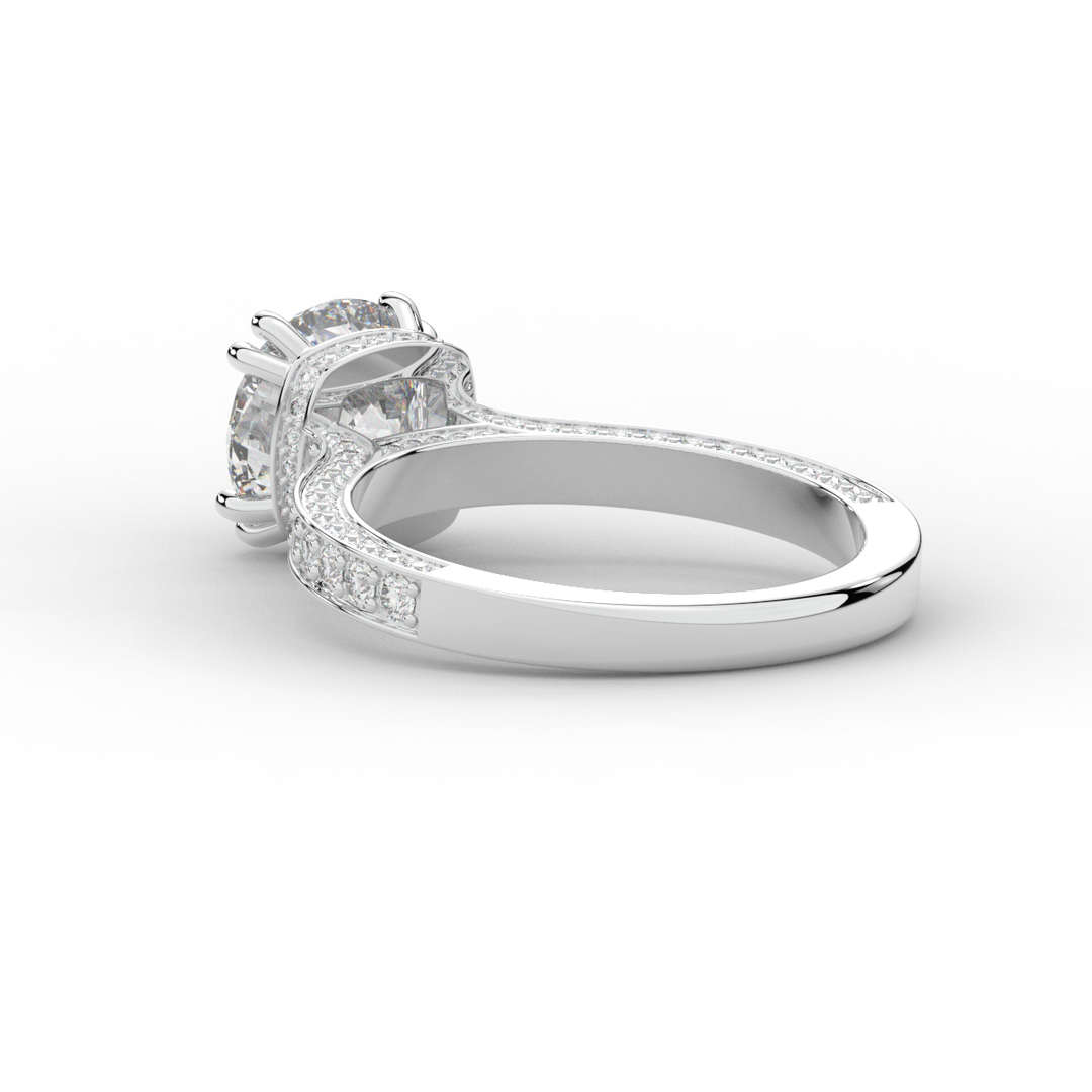 2.60CT.TW ROUND LAB DIAMOND SOLITAIRE ENGAGEMENT RING - Nazarelle