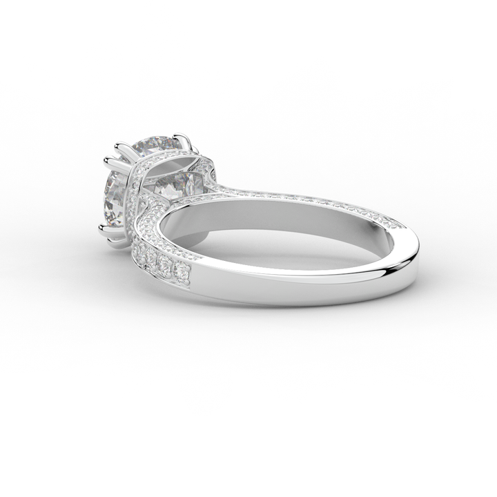 2.60CT.TW ROUND LAB DIAMOND SOLITAIRE ENGAGEMENT RING - Nazarelle