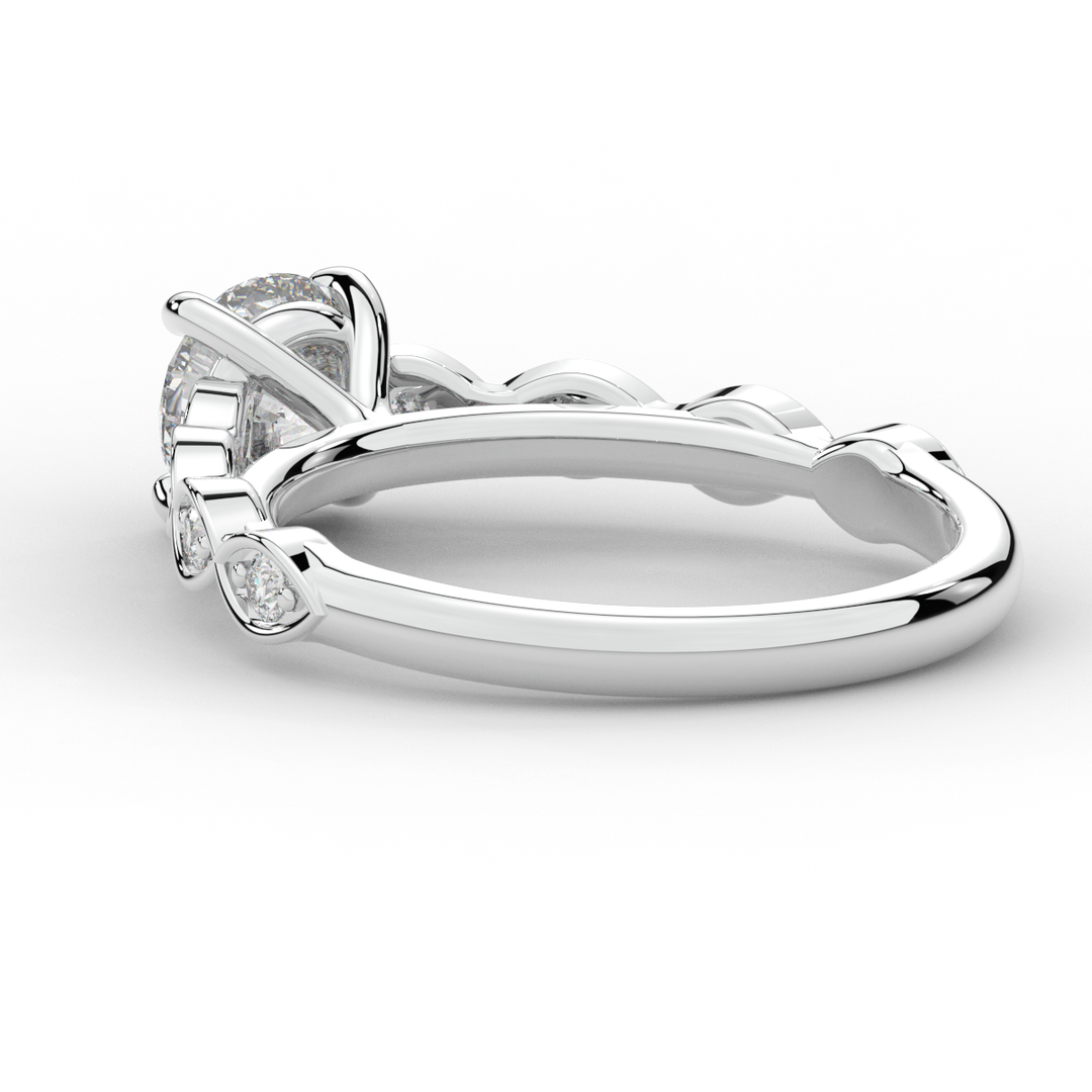 1.15CT.TW ROUND LAB DIAMOND SOLITAIRE ENGAGEMENT RING - Nazarelle